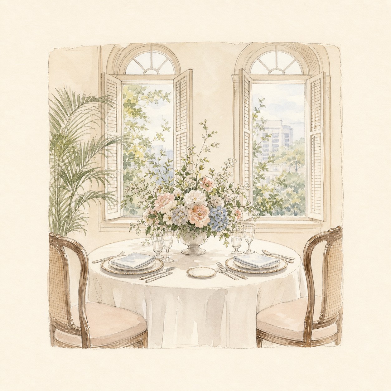 Luncheon hand-drawn illustration